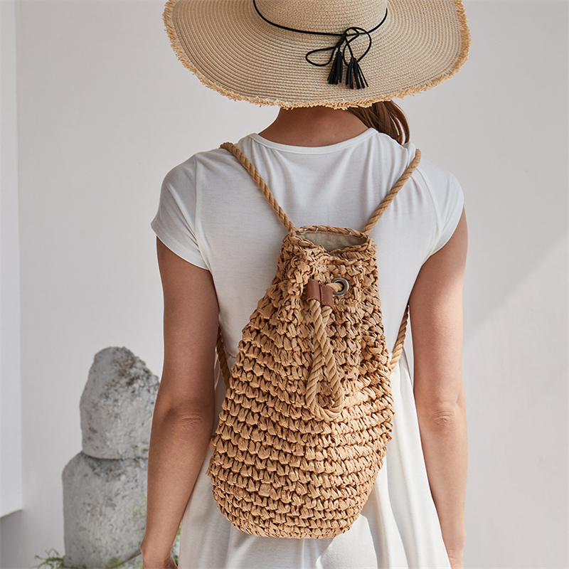 Women'S Raffia Bags - 2023 Summer Casual Straw Backpacks Women