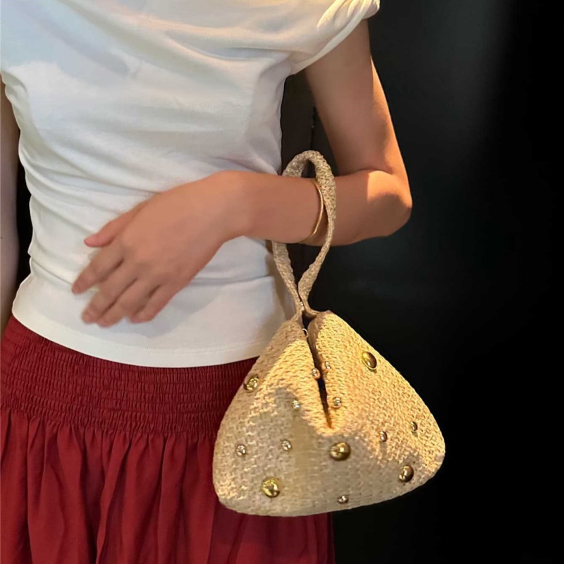Triangular Woven Straw Clutch  - Women'S Raffia Bags review and price