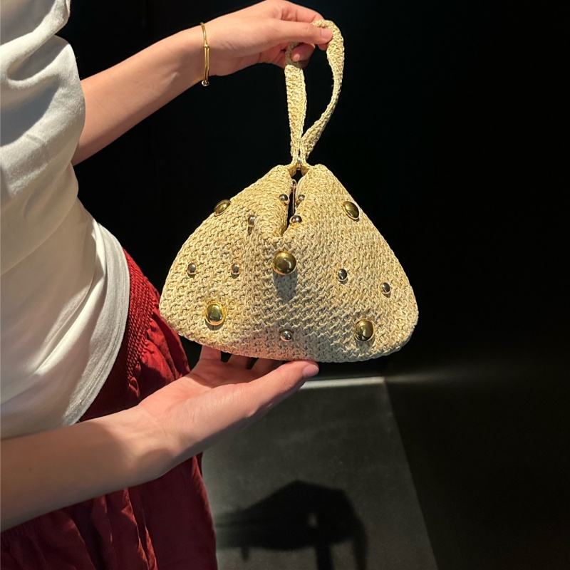 Triangular Woven Straw Clutch  - Women'S Raffia Bags review and price