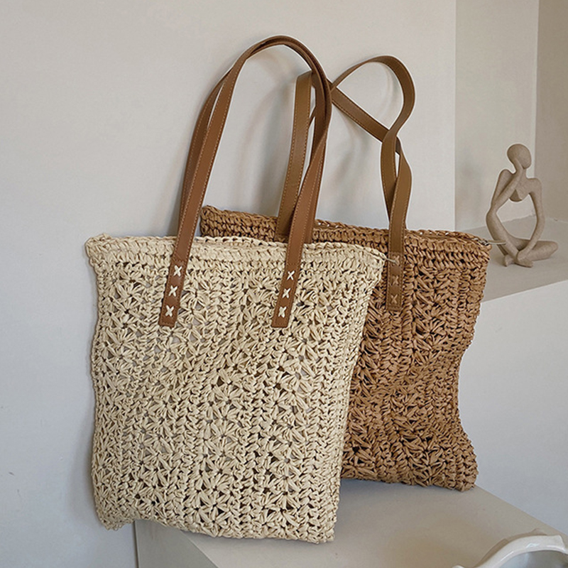 Square Hollow Straw Beach Bag  - Women'S Raffia Bags review and price