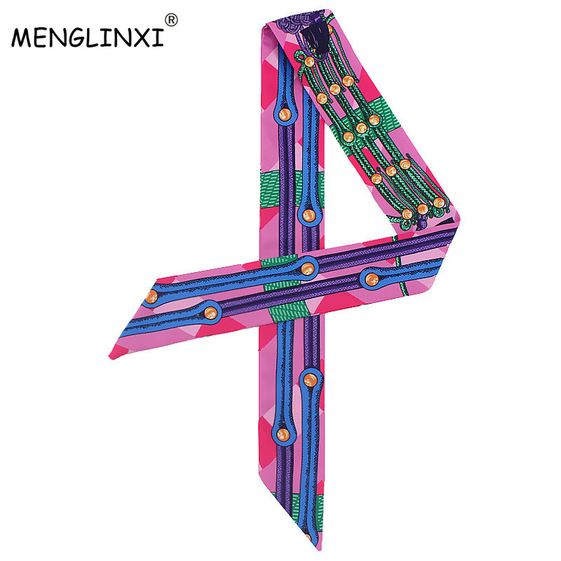 New Chain Print Small Silk Sca - Women Bags Branded review and price